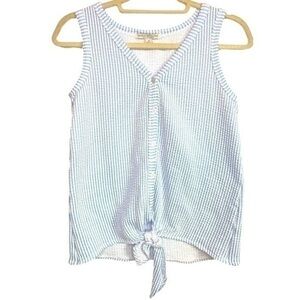 GREEN Envelope Los Angeles Striped Button Down Tank Top Size XS